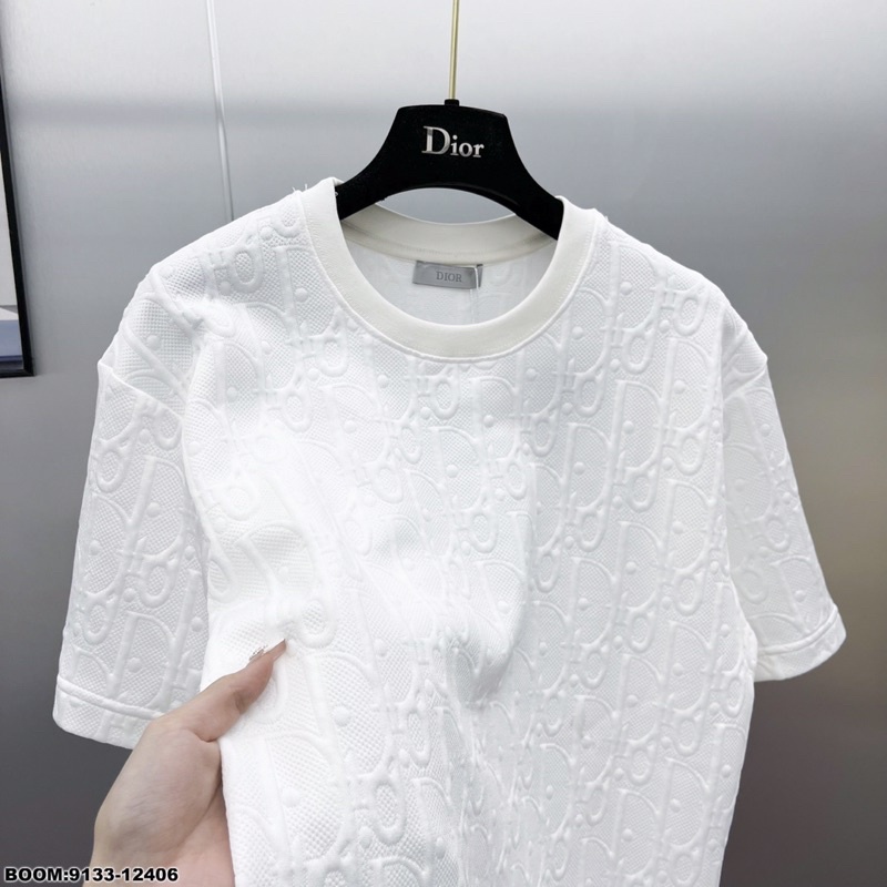 Áo thun Di.or dập trơn vân nổi đình đám, ảnh thật_9133