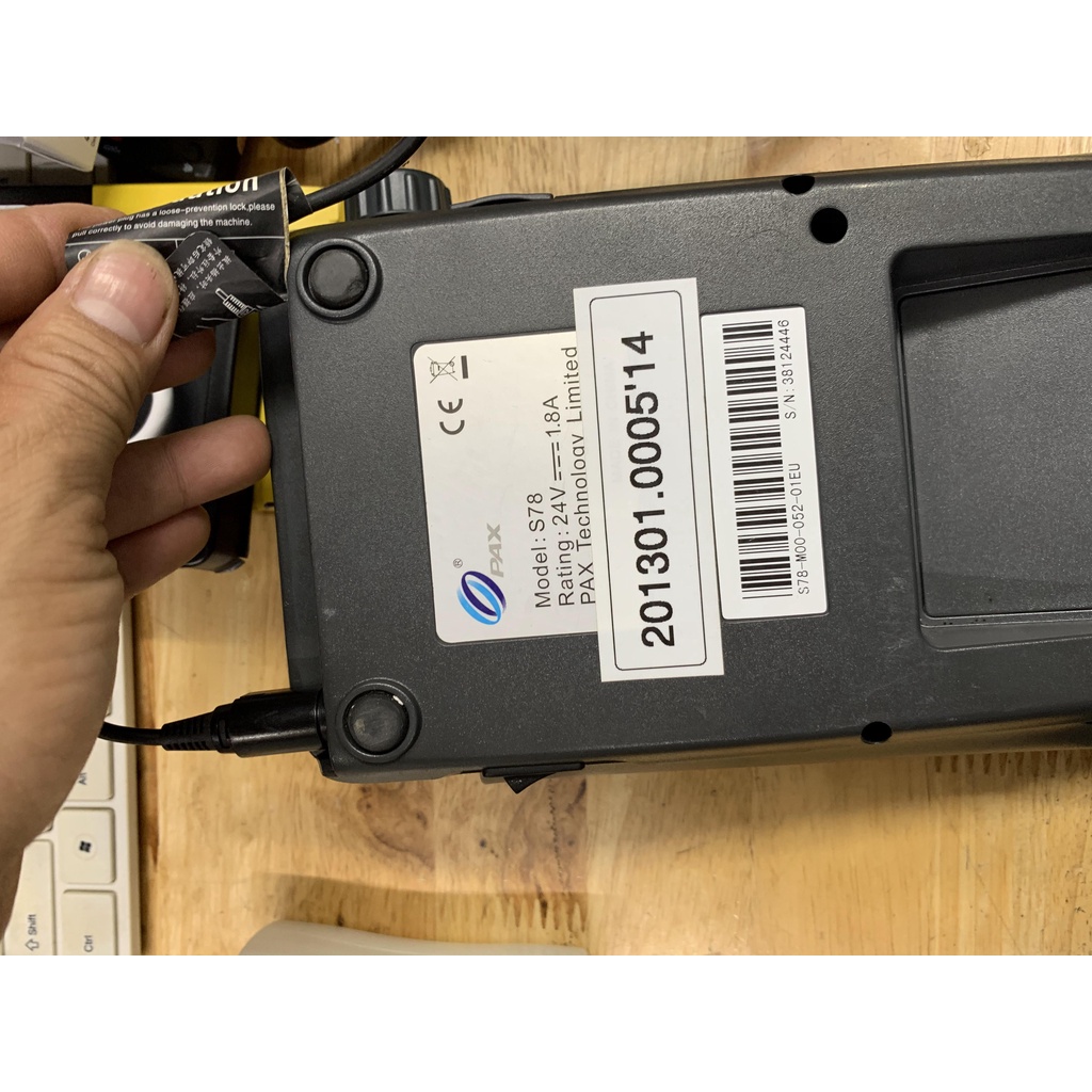 Máy quẹt thẻ atm pos s78 cũ bán xác