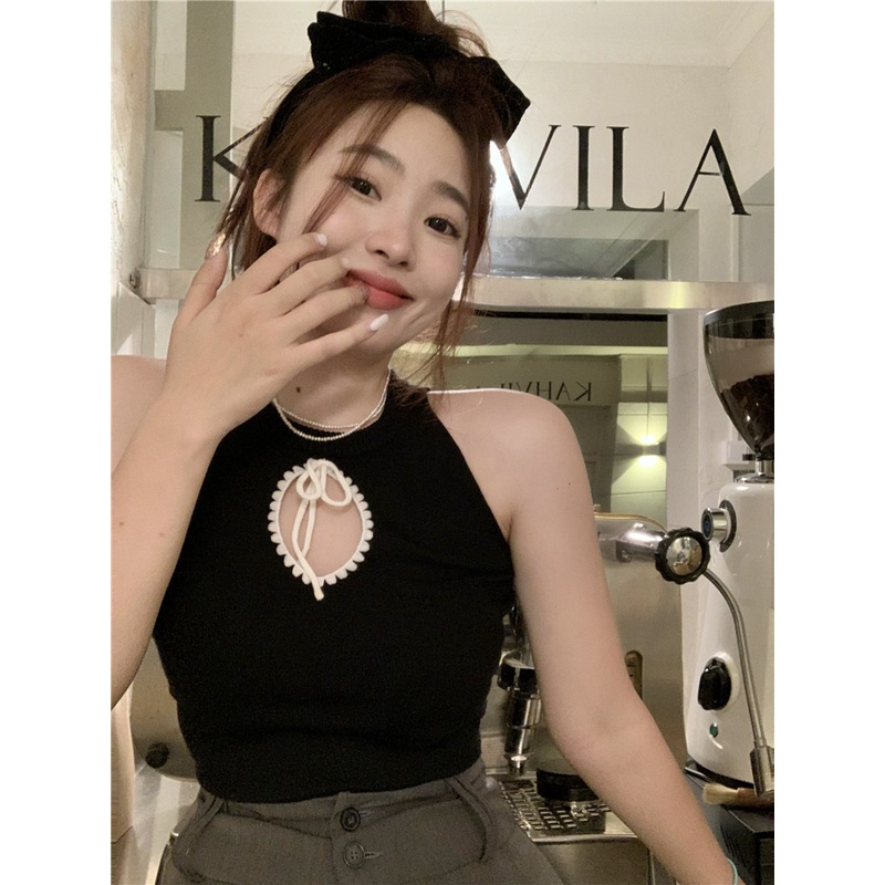 Áo Lót Cổ Tròn Khoét Rỗng Màu Sắc Tương Phản Thời Trang Mùa Hè Cho Nữ