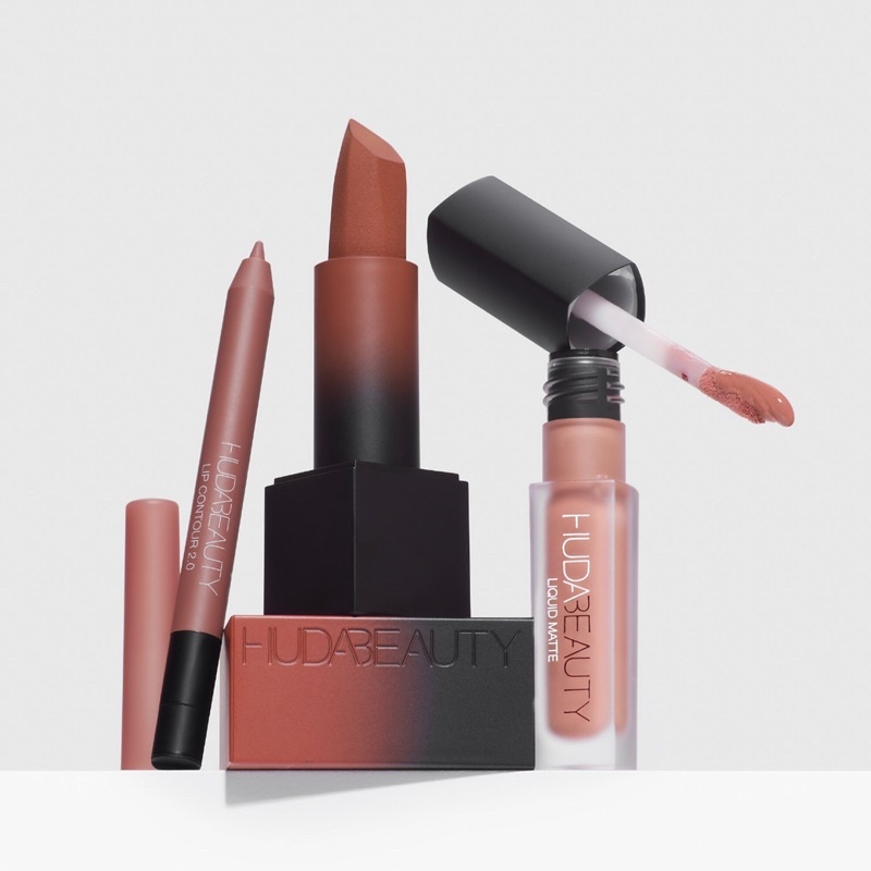 Set son 3 thỏi HUDA BEAUTY Bombshell Lip Trio Set