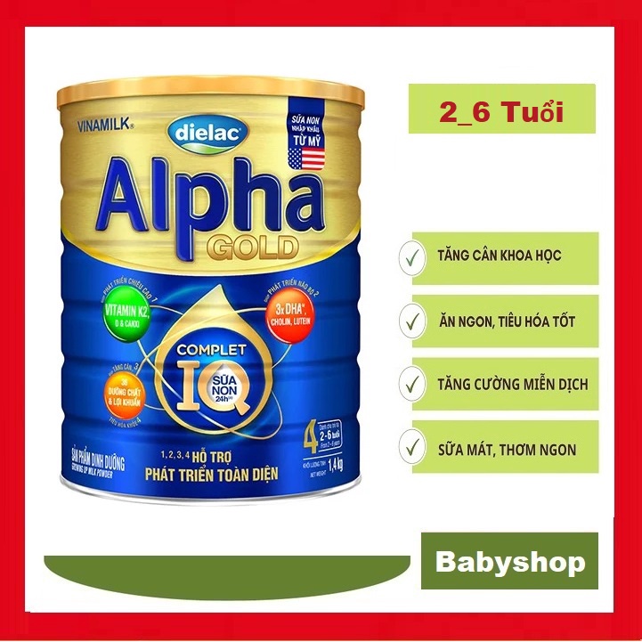Sữa Bột Dielac Alpha gold 3,4 1.4kg