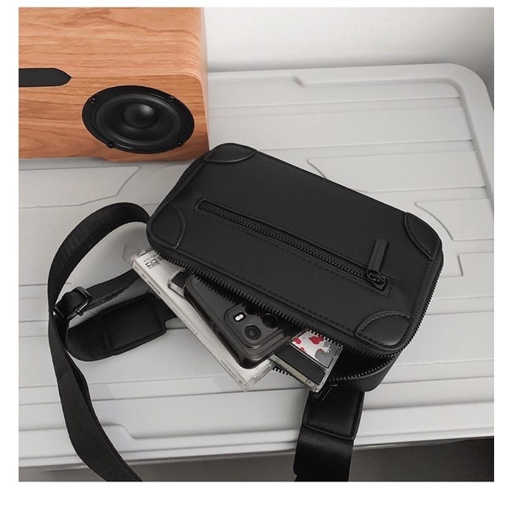 Túi đeo chéo Túi đeo vai da PU thời trang unisex mẫu mới