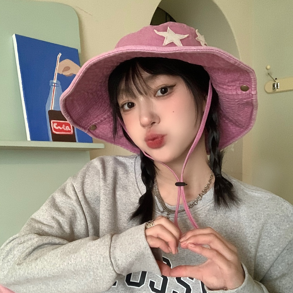 Mũ Tai Bèo Chống Nắng Phong Cách Cao Bồi Vintage Y2K