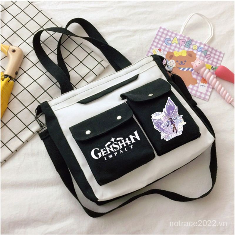 ★Genshin Imapct★Ba Lô Du Lịch Vải Kazuha Keqing ins Cho Học Sinh