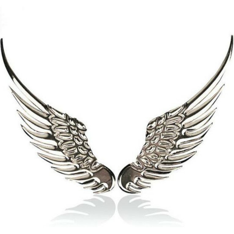 HÀNG LOẠI 1  Bộ Tem 3D kim loại cánh chim thiên thần trang trí logo xe ô tô