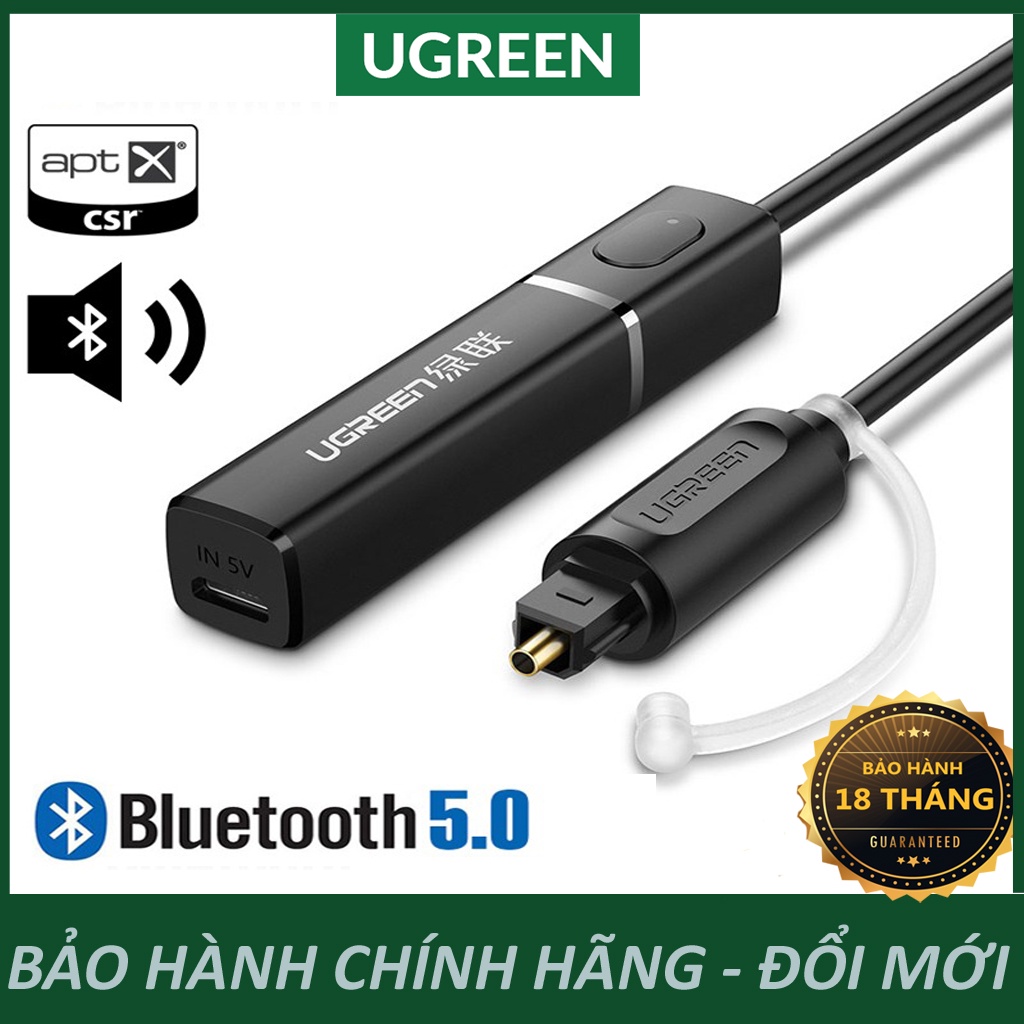 Bộ Nhận Bluetooth 4.2 Hỗ Trợ APTX Chuẩn Quang (Optical) Ugreen 50213 - Hàng Chính Hãng