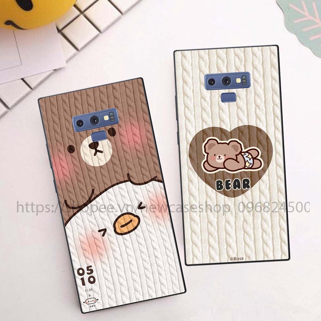 Ốp lưng Samsung Note 8 / 8 Plus / Note 9 in hình họa tiết len Bear Cute