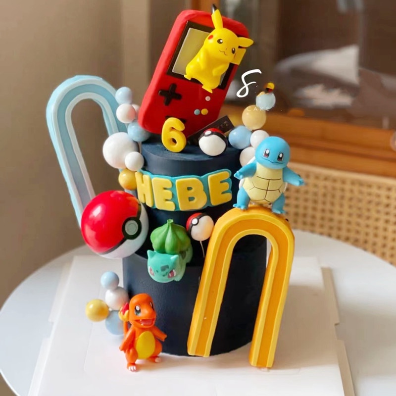 Bộ 6 Mô Hình Nhân Vật Pokemon Bằng Pvc Dễ Thương Dùng Trang Trí Bánh Kem