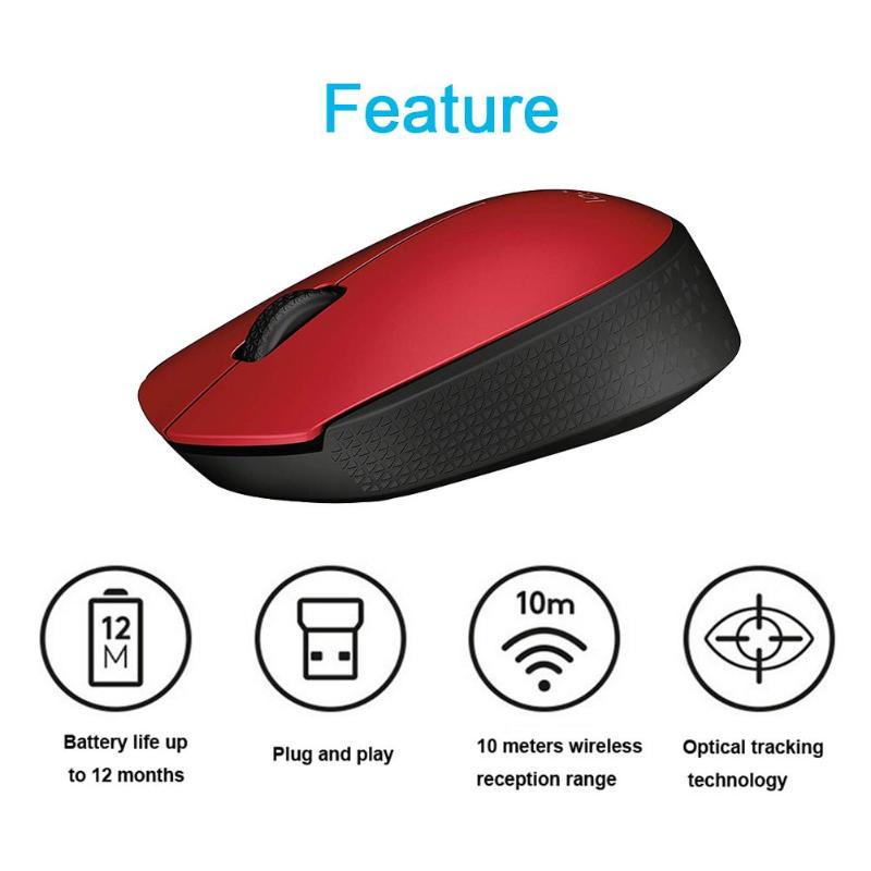 Chuột Gaming Logitech M170 Quang HọC Không Dây, ĐầU NhậN USB Dpi 1000