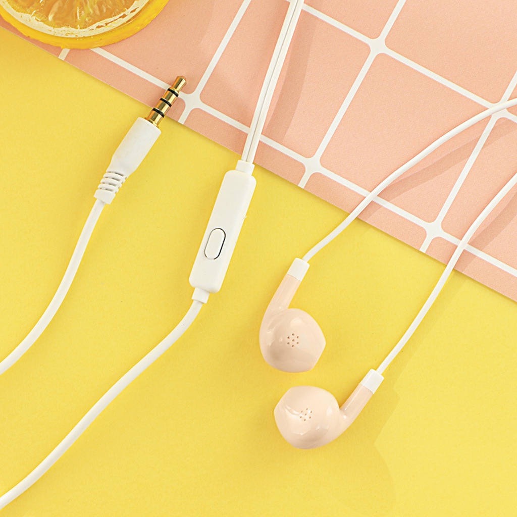 Tai nghe nhét tai có dây LENOVO 3.5mm HD in họa tiết hoa hướng dương hoạt hình xinh xắn cho trẻ