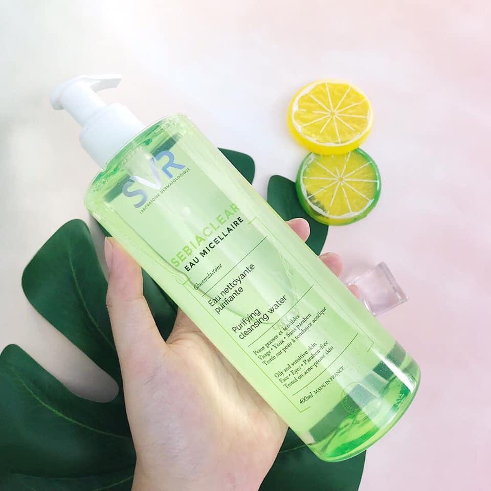 Nước tẩy trang ⚡ HÀNG CAO CẤP ⚡ SVR Sebiaclear Eau Micellaire 400ml làm sạch sâu cho da nhạy cảm