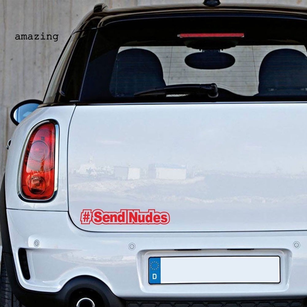 Miếng Dán Trang Trí Xe Hơi In Chữ Vui Nhộn