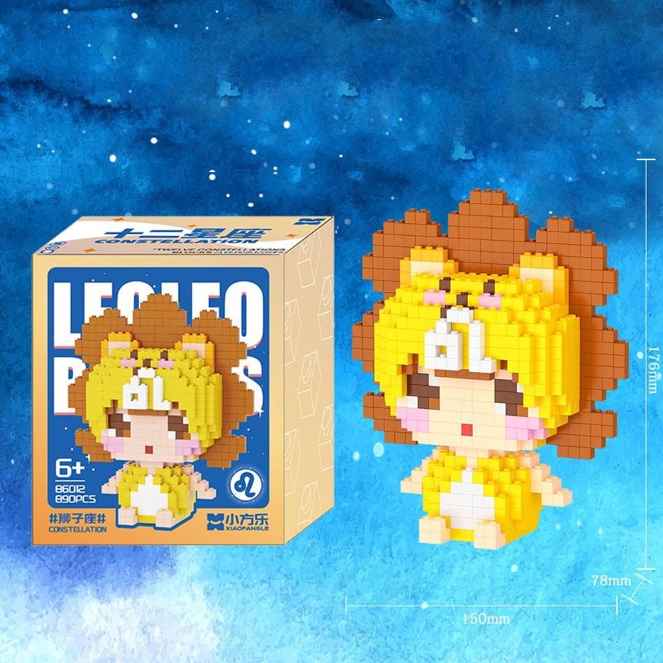 Mô Hình Lắp Ráp 12 Cung Hoàng Đạo, Mười hai Chòm Sao 3D Mini Cute Đồ Chơi Hoạt Hình, Xếp Hình Dễ Thương - MINGO