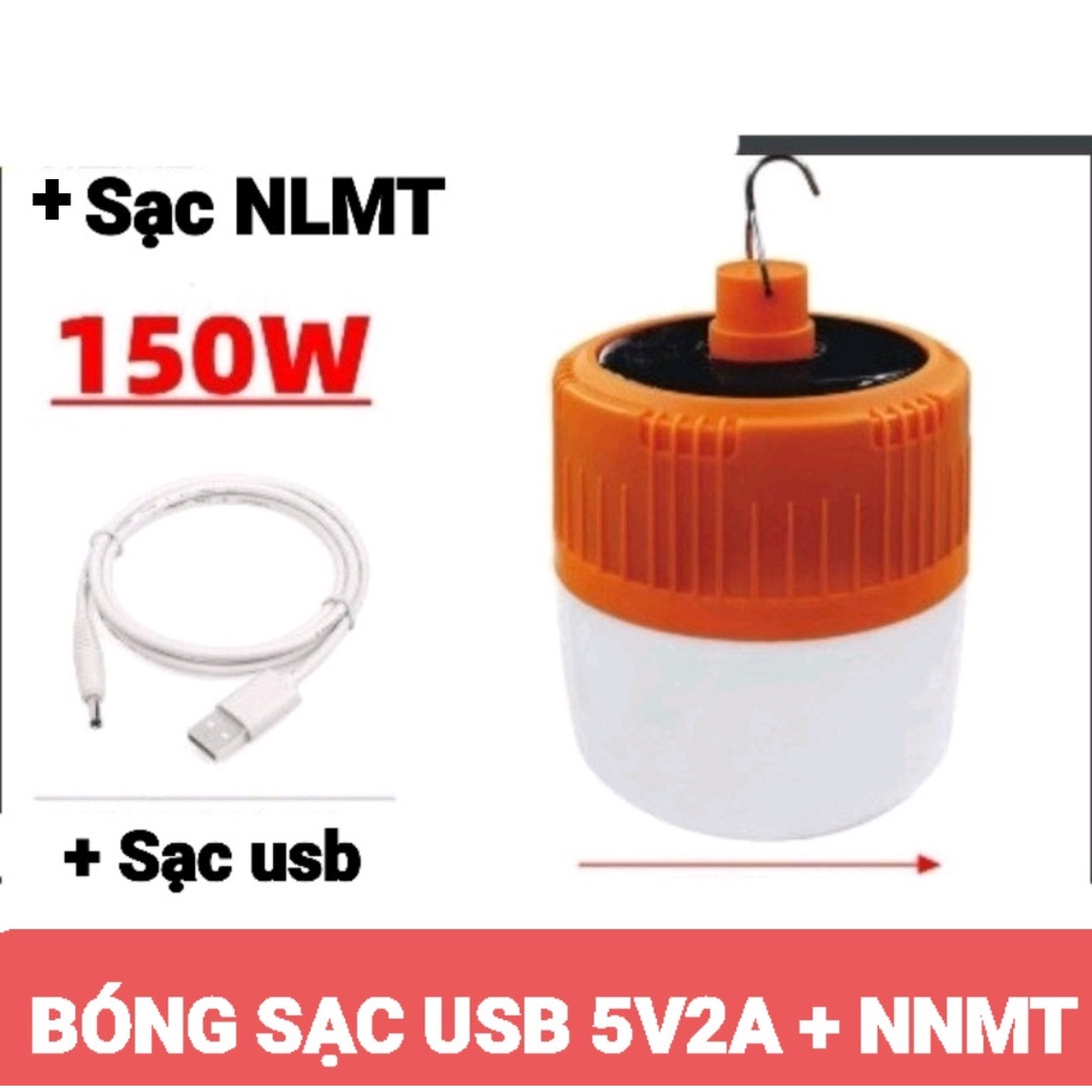 Bóng Đèn Led Sạc Pin Tích Điện,Đèn Năng Lượng Mặt Trời Di Động 30W 60W, 80W,100W, 150W  - Hitech