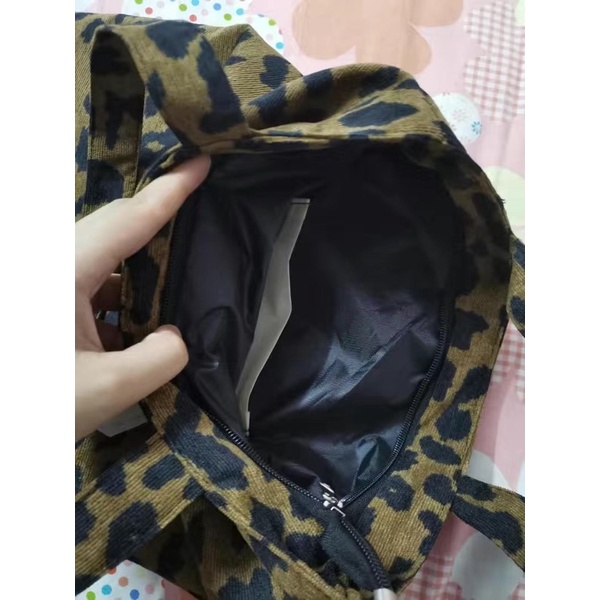 Túi tote túi vải xách tay hoạ tiết da beo báo đốm phong cách Mai Music,túi đeo vai nữ thời trang