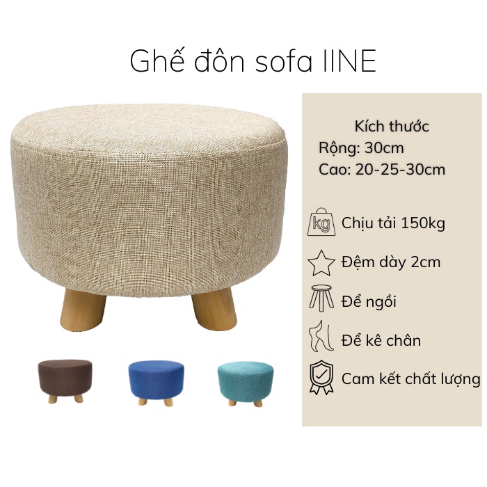 Ghế đôn, kê chân văn phòng, trang trí phòng khách bọc mút vỏ có thể tháo rời | BigBuy360 - bigbuy360.vn