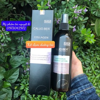 Xịt dưỡng tóc siêu mềm mượt, phục hồi tóc collagen caluo.ber 300ml