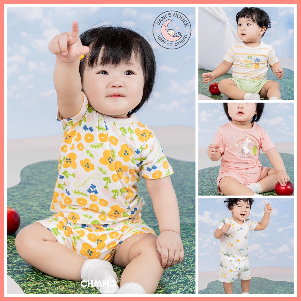 Chaang Bộ cộc cúc vai cho bé trai bé gái xuân hè Spring BOSS2023D01