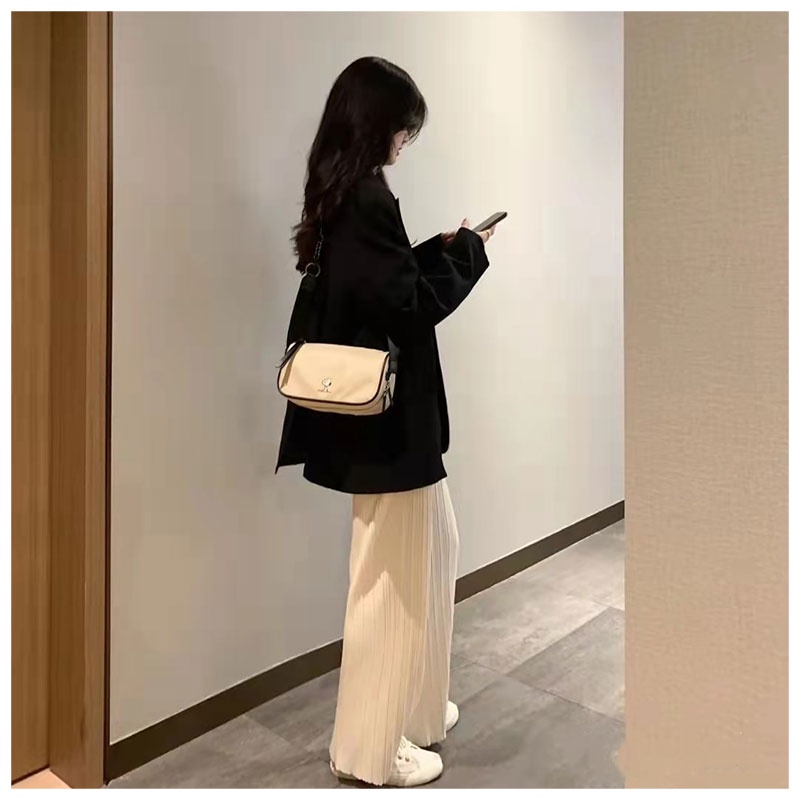 MISCHA Túi Đeo Chéo Vai Bằng nylon Màu Trơn In Hình Snoopy Thời Trang