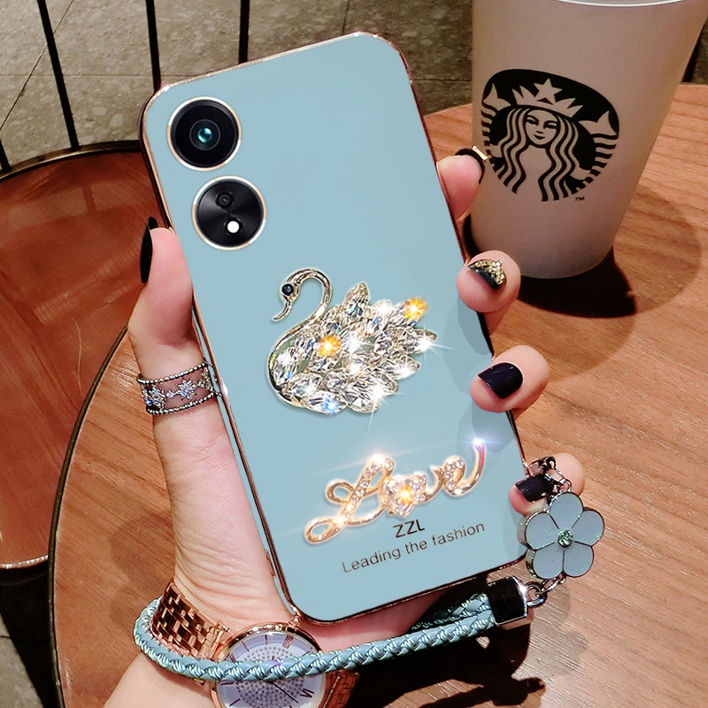 Ốp Điện Thoại Dẻo 2023 Họa Tiết Thiên Nga 3D Cho OPPO Reno8 T Reno7 Z Pro A78 A17K A17 A77 5G 4G Reno 8 8T 8Z 8Pro 7 7Z 7Pro Reno8T