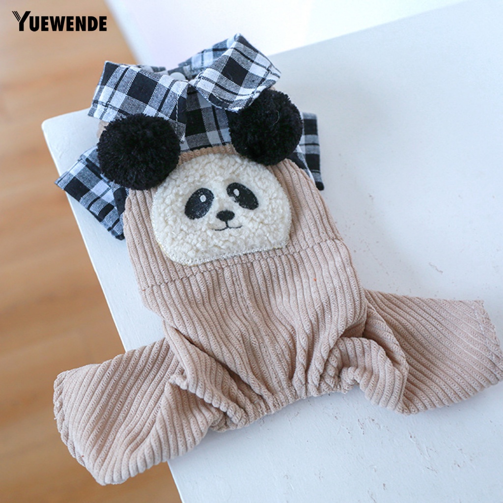 [Yue.z] Bộ Áo Liền Quần Họa Tiết Gấu Trúc Hoạt Hình Mặc Hàng Ngày Có Thể Giặt Được Thoải Mái