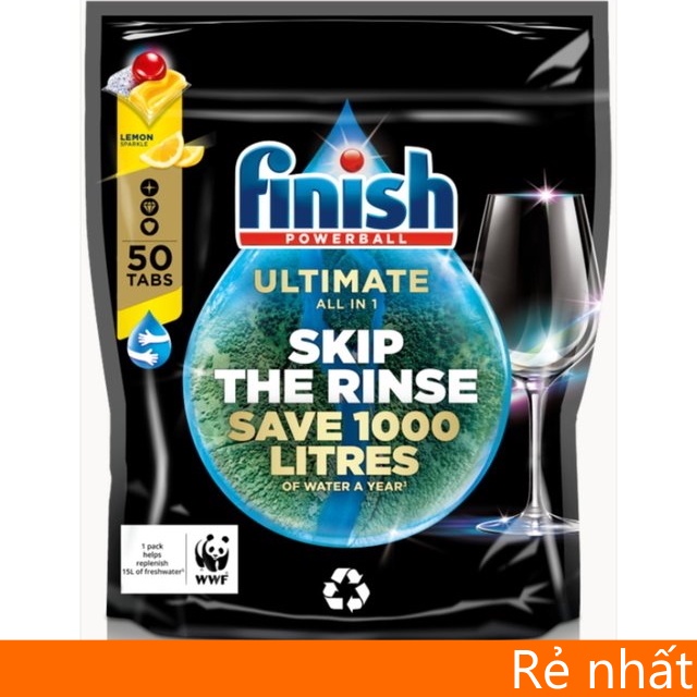 Viên rửa bát finish Quantum Ultimate 50 viên, 60 viên, Viên finish Quantum Ultimate 100 viên