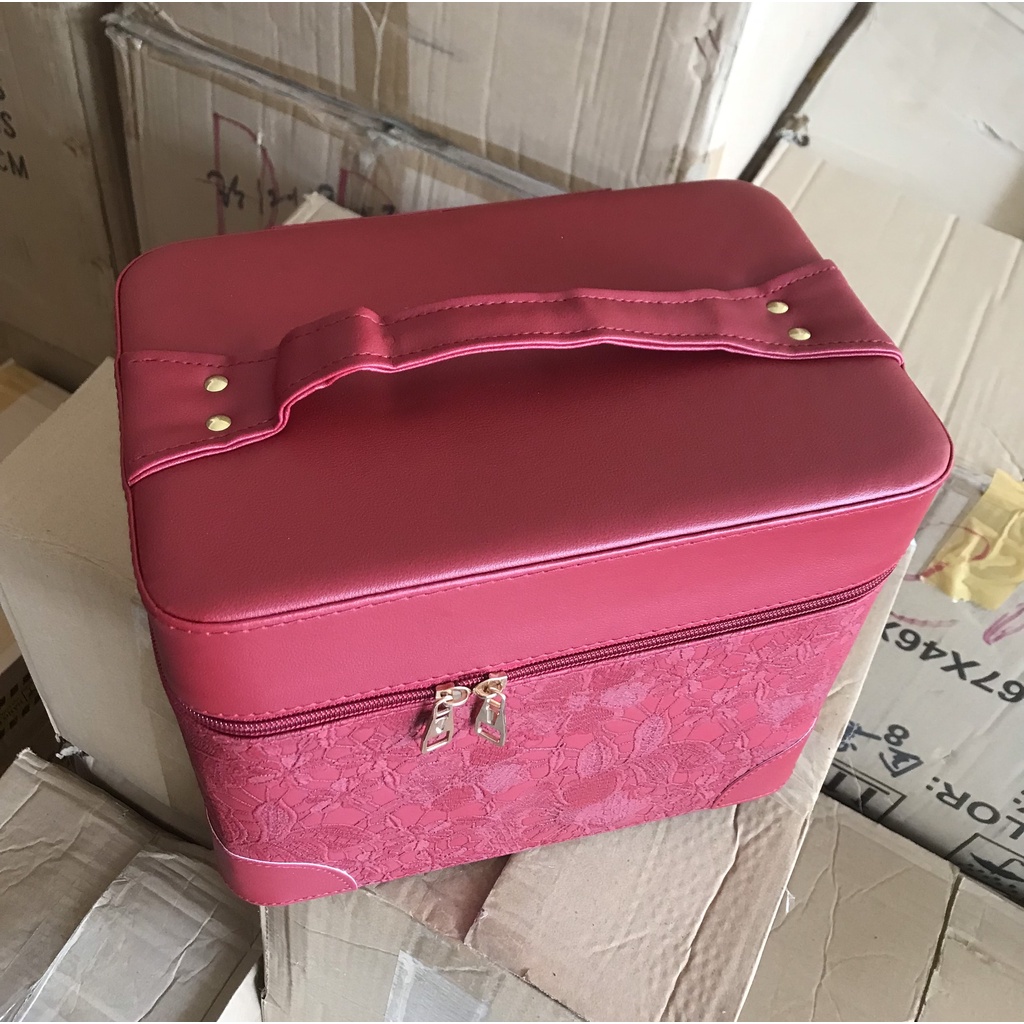 Cốp Đựng Mỹ Phẩm Trang Điểm, Nối Mi, Nail, Phun Xăm ,Tủ Đựng Phụ Kiện,Hộp 2 Tầng Đựng Đồ Nghề  Make Up
