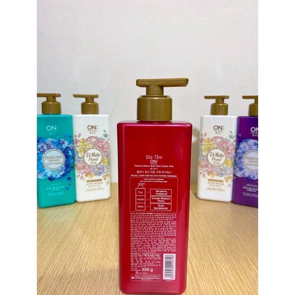 Sữa tắm hương nước hoa dưỡng ẩm On The Body Perfume 500ML - 4 mùi hương