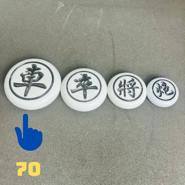 Cờ tướng cao cấp bằng Ngọc Trắng nguyên khối siêu cong cạnh Siêu đẹp Siêu sang Siêu Bền size 40-50-60-70