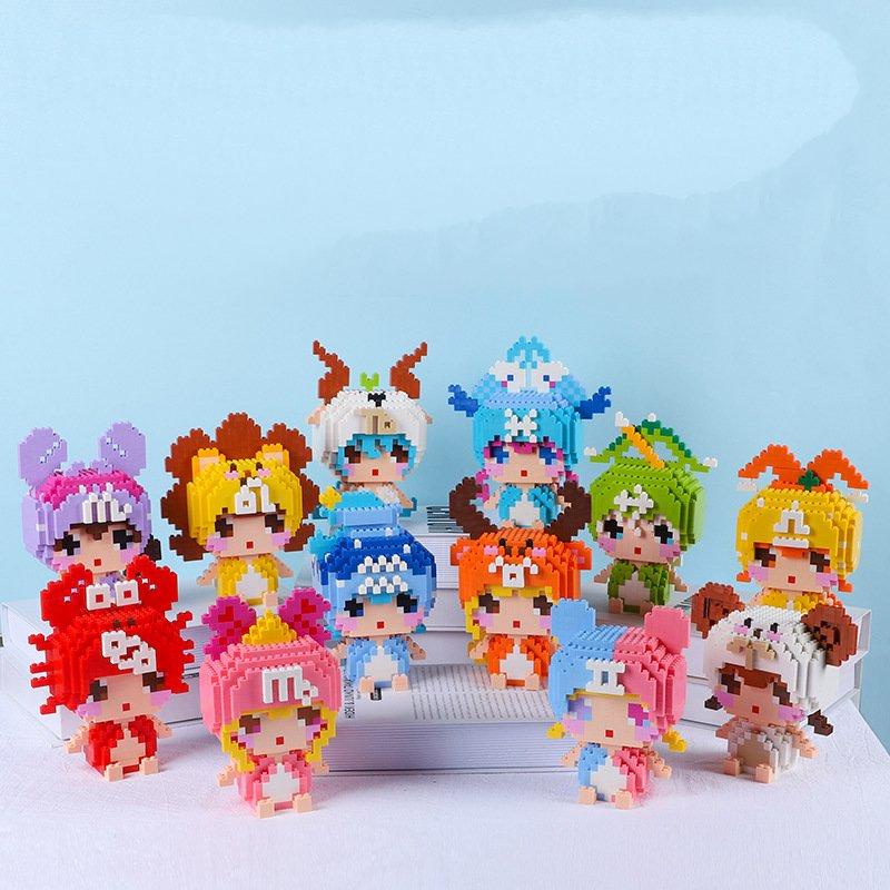 Mô Hình Lắp Ráp 12 Cung Hoàng Đạo, Mười hai Chòm Sao 3D Mini Cute Đồ Chơi Hoạt Hình, Xếp Hình Dễ Thương - MINGO