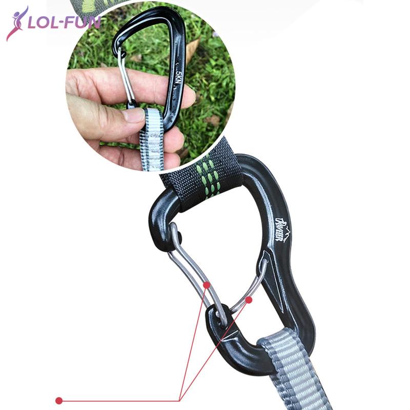 Móc khóa dây đôi IUIU 8kN bằng thép co giãn gọn nhẹ đa năng cho leo núi