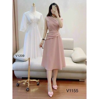 Đầm xếp ly cổ chéo - 70274