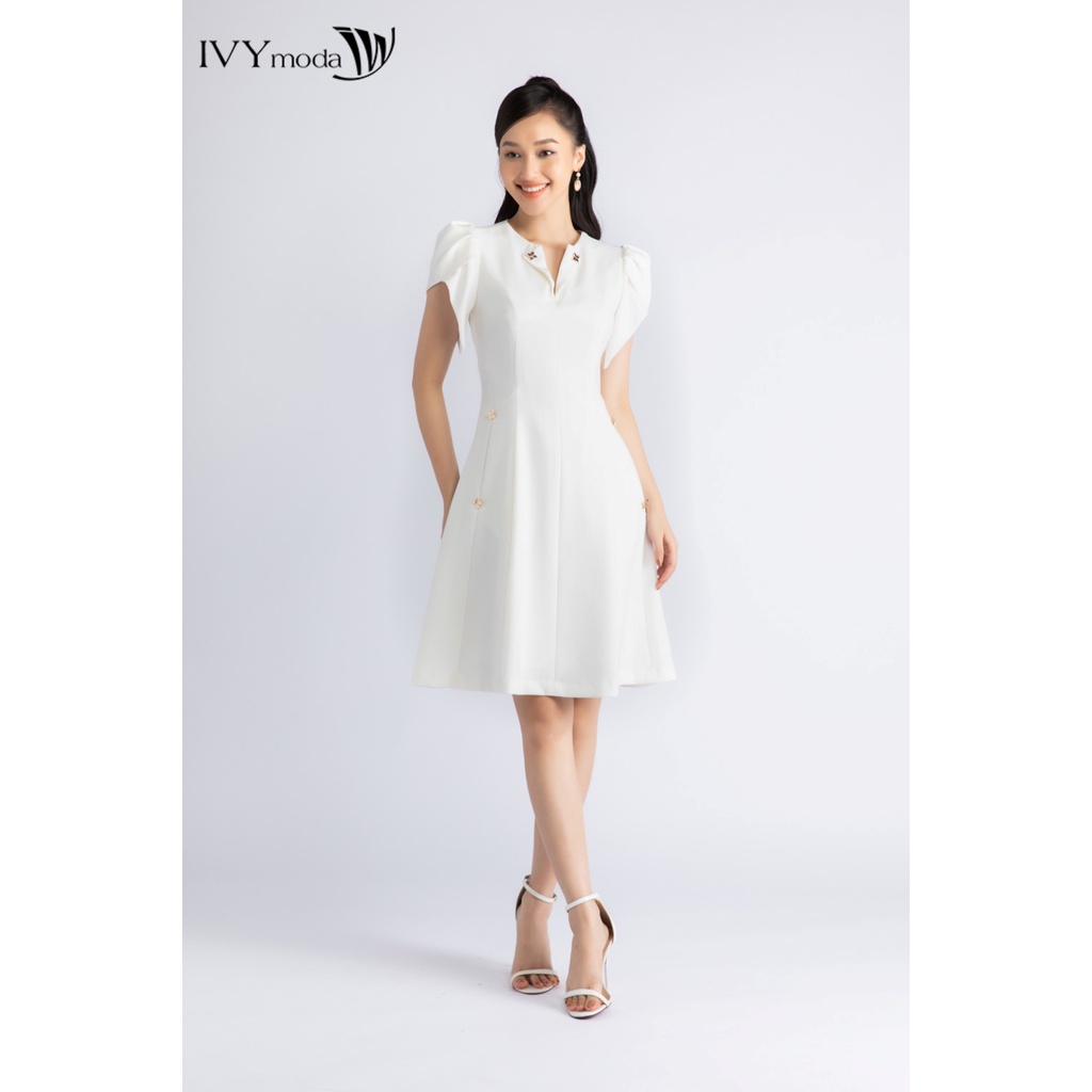 Đầm xòe tay hến nữ IVY moda MS 48T0083