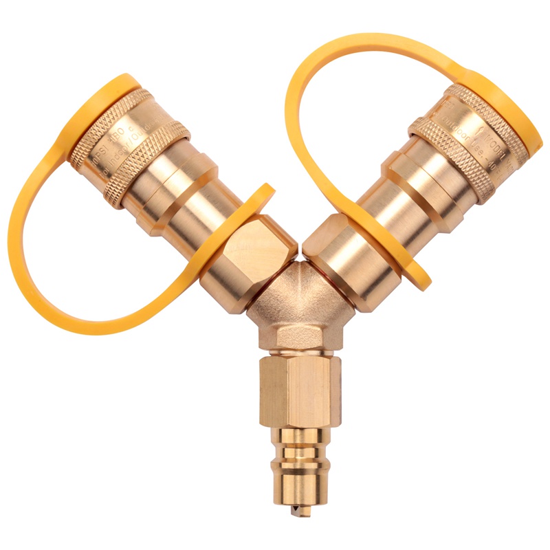 Đầu Nối Chuyển Đổi Khí Gas Tự Nhiên Chữ Y 3 / 8 Inch Phù Hợp Cho Lò Nướng Gas Weber
