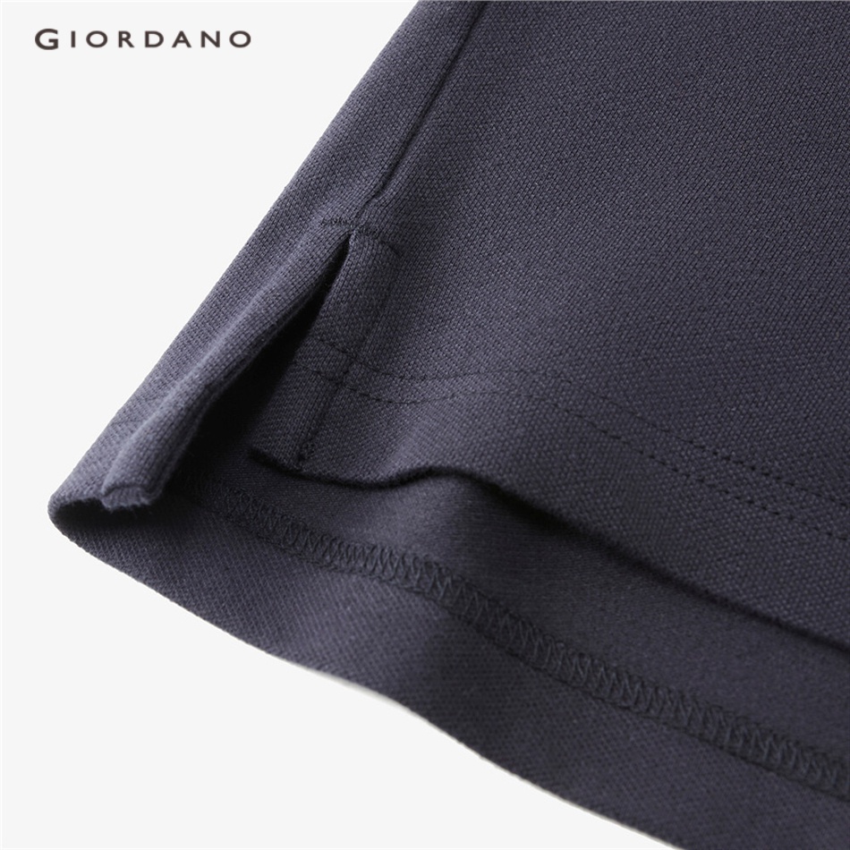 GIORDANO Áo polo nam ngắn tay phối màu tương phản 01012396