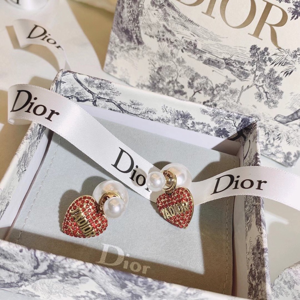 Khuyên Tai Tròn Khắc Chữ Dior Bằng Thép Titanium Thời Trang Cho Nữ