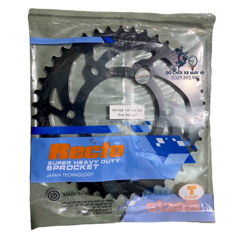 Dĩa Sau Recto Exciter 150 Đủ Size 34T 36T 37T 38T 39T 40T 41T 42T 43T