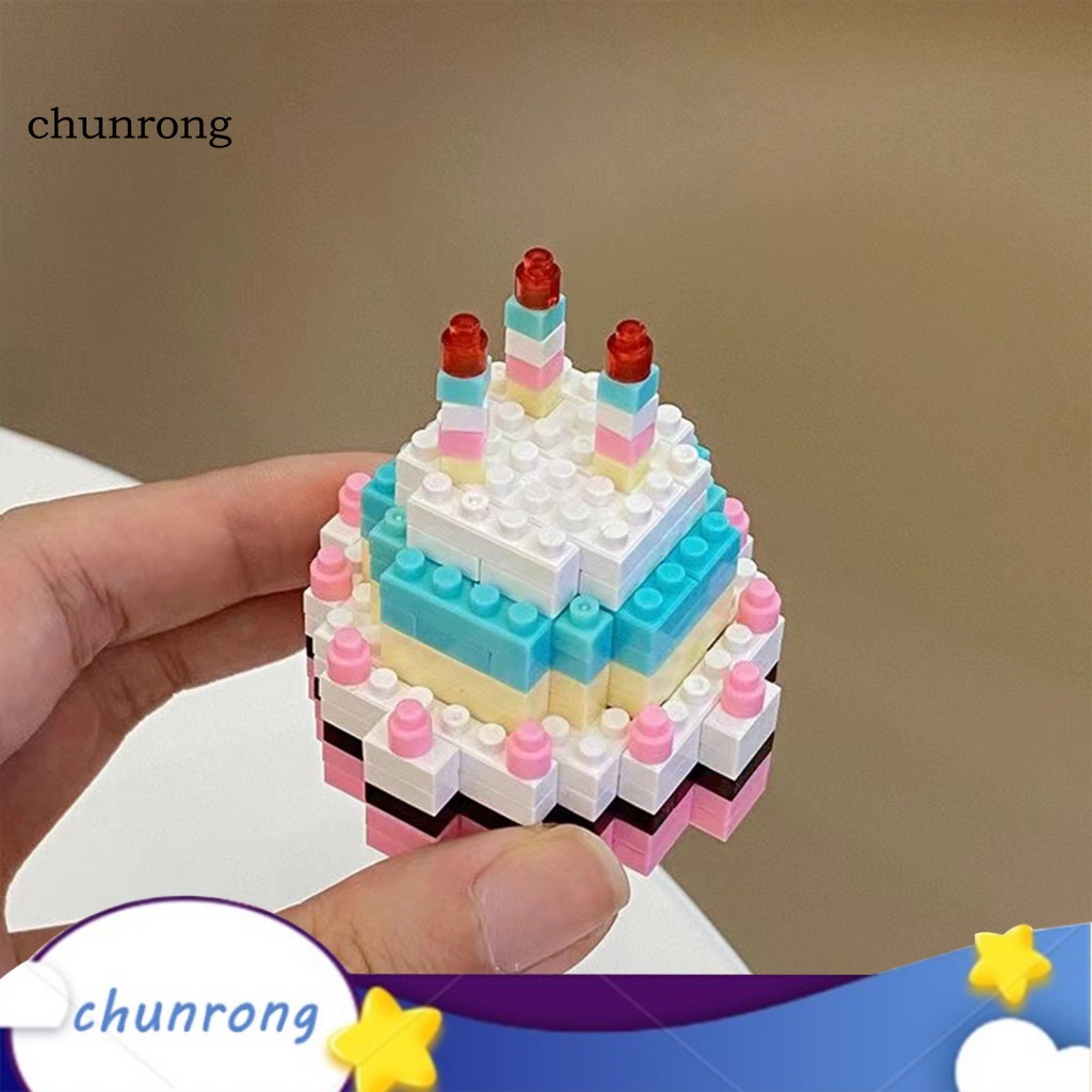 Cr Đồ chơi trẻ em Xếp Hình Bánh Kem Sinh Nhật Bằng Nhựa ABS Cho Bé