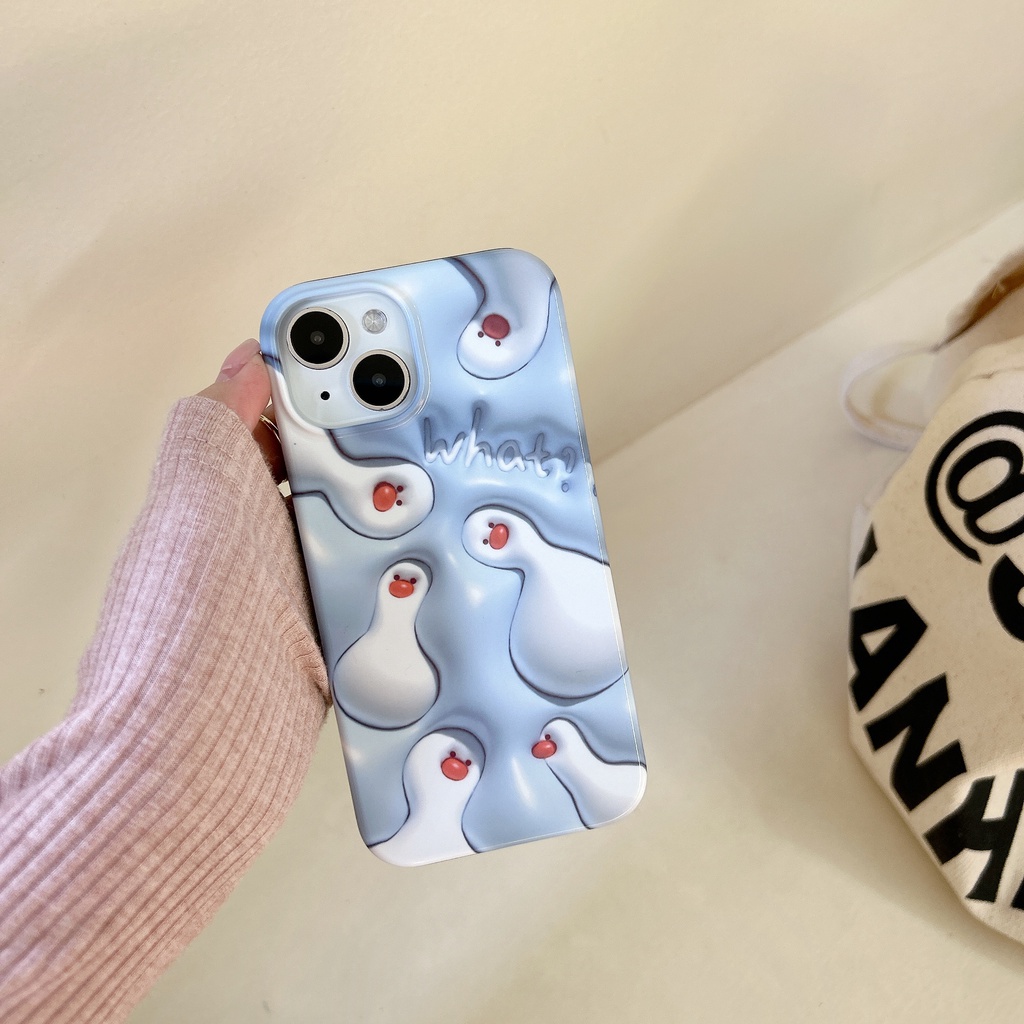 Ốp Điện Thoại Tpu Dẻo Họa Tiết Hoạt Hình Chú Vịt Vui Nhộn Cho iPhone 14 13 12 11 Pro Max