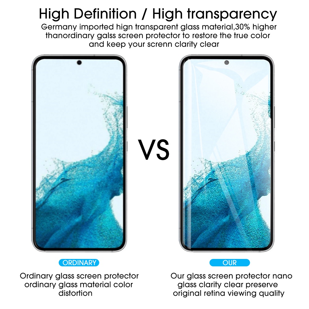 Kính Cường Lực Bảo Vệ Toàn Màn Hình Chống Dấu Vân Tay Chất Lượng Cao Cho Samsung Galaxy S23 / S23 Plus / S23 Ultra