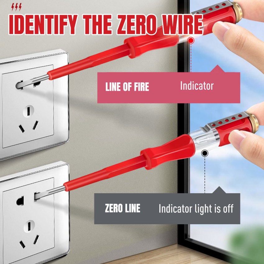 Bút thử điện 100-500V neon không tiếp xúc cao cấp