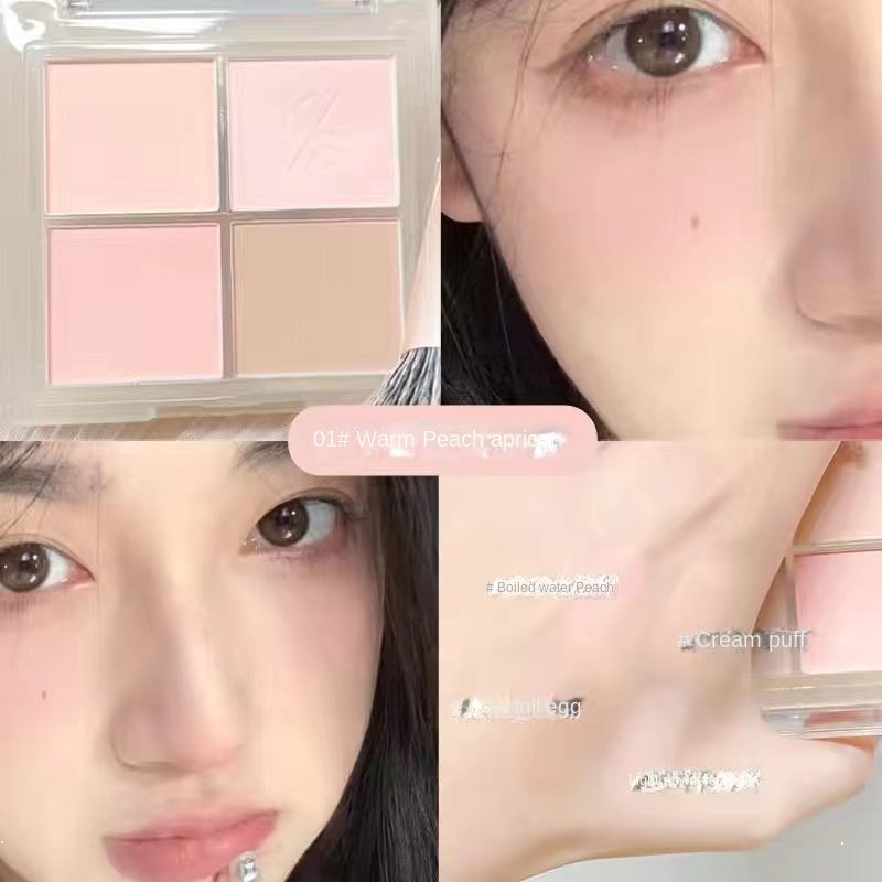 Phấn Má Hồng HERORANGE Tông Lì Tự Nhiên Chống Nước Lâu Trôi Bốn Màu Tùy Chọn