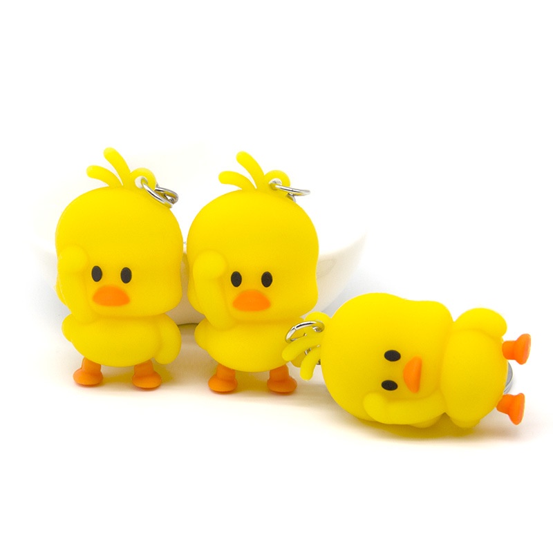 Móc Khóa Vịt Con Bằng Nhựa Dễ Thương 2.5cm