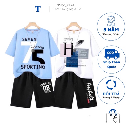 Quần Áo Trẻ Em ,Bộ Thun Cho Bé Trai 17- 40Kg Ngắn Tay Quần Đùi Chất Cotton Co Giản Thoáng Mát.Thời Trang Cao Cấp 190-193