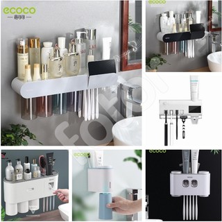 [5❤️][FREESHIP] BỘ DỤNG CỤ DÁN TƯỜNG LẤY KEM ĐÁNH RĂNG, ĐỰNG BẢN CHẢI TOUCH ME - ECOCO 1, 2, 3, 4 CỐC - TIỆT TRÙNG [HCM]