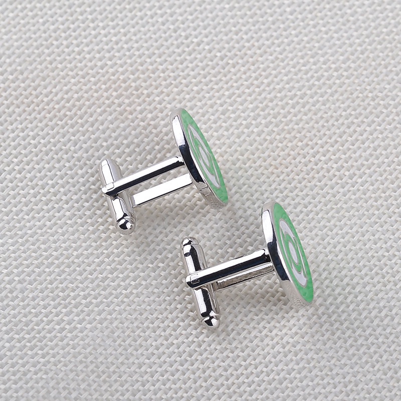 Khuy Măng Sét Màu Xanh Lá Cây Hình Lồng Đèn Phong Cách Pháp Cho Nam