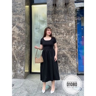 BIGSIZE Đầm thun tay ngắn D1080