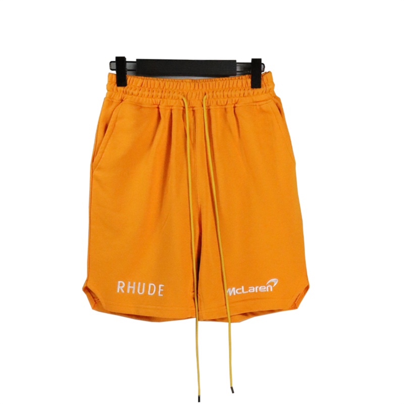Quần Short Thể Thao RHUDE x Mclaren co-titled Dáng Rộng Thêu Họa Tiết Đường Phố Thời Trang Mùa Hè