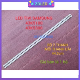 Thanh led viền tivi samsung 43k5100 43k5300 mới 100% bộ 2 thanh trái phải, mỗi thanh 25 bóng 3v, dài 44,5cm