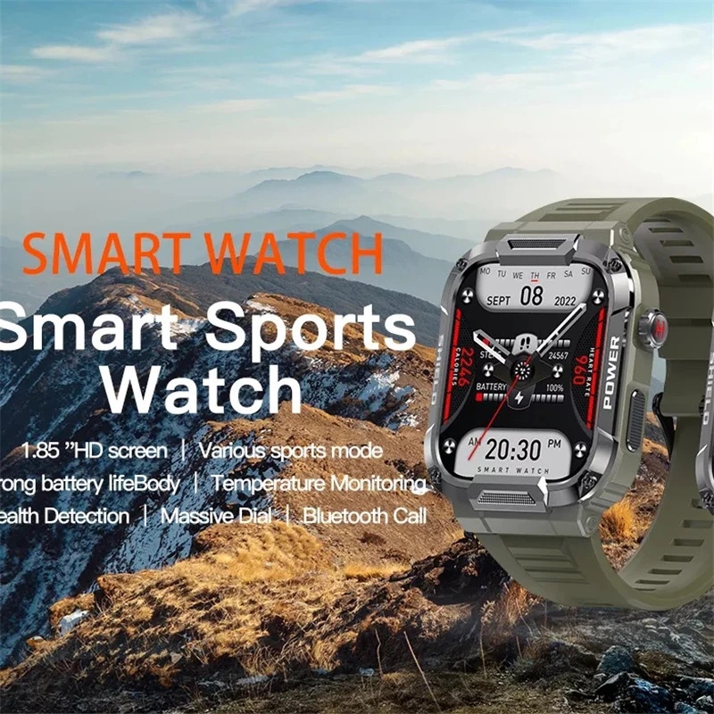 Đồng Hồ Thông Minh MK66 Màn Hình 1.85inch Bluetooth Có Chức Năng Đo Nhịp Tim Pin Lớn 400mAh